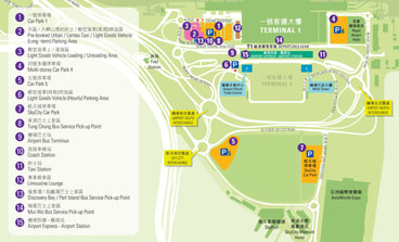 香港機場接送地圖